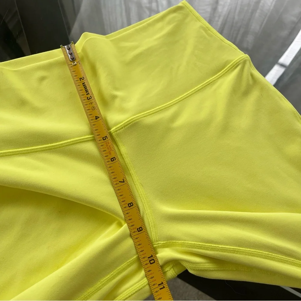 Lululemon Align High Rise Pant 27” size 8‎ Neon Yellow Serpentines Athleisure